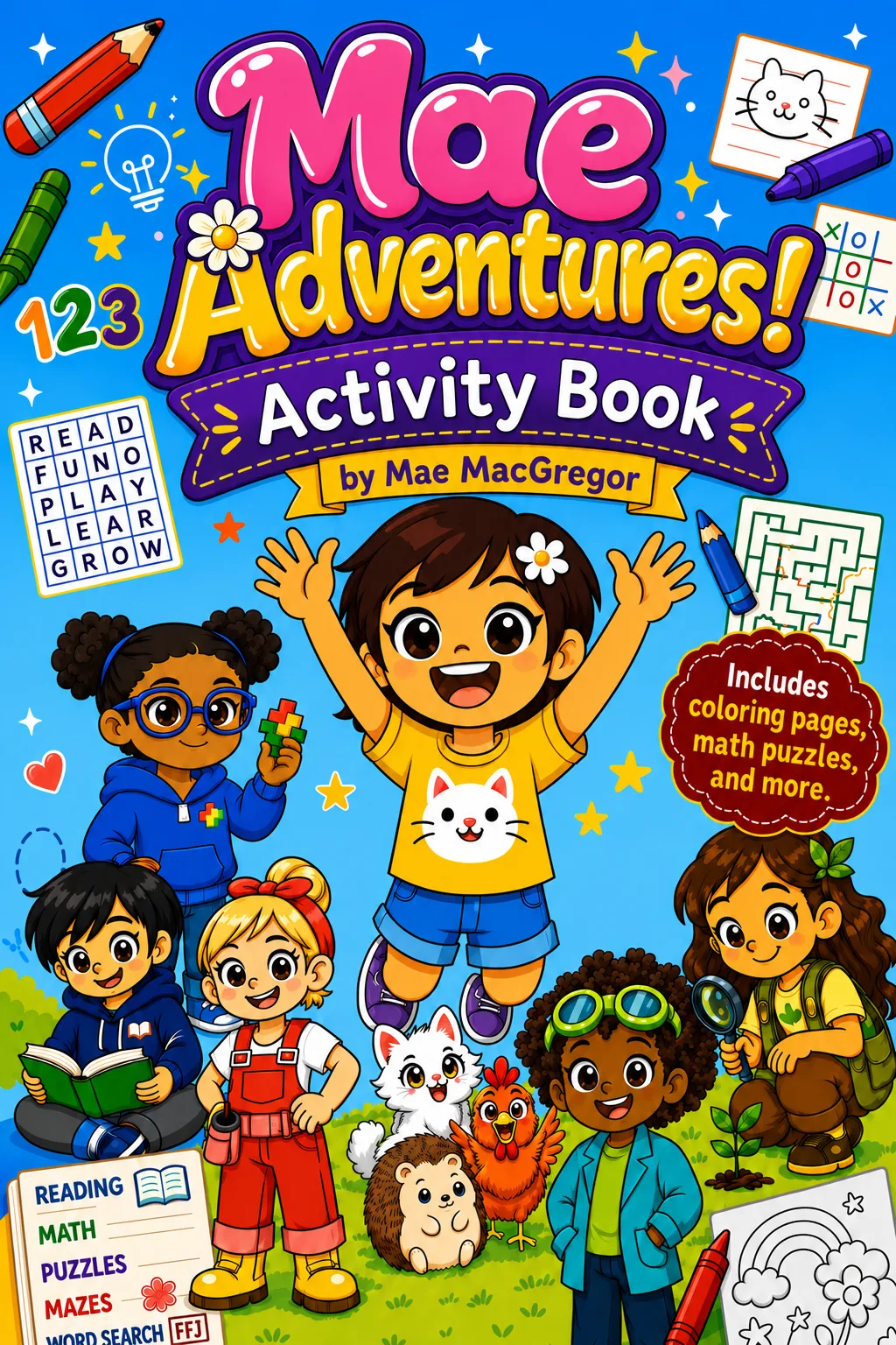 Mae Adventures Activity Book cover