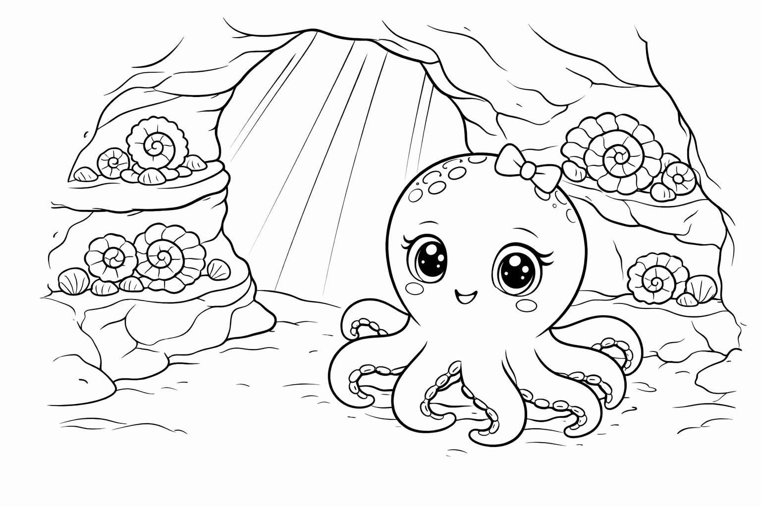 Sashimi's Cave coloring page