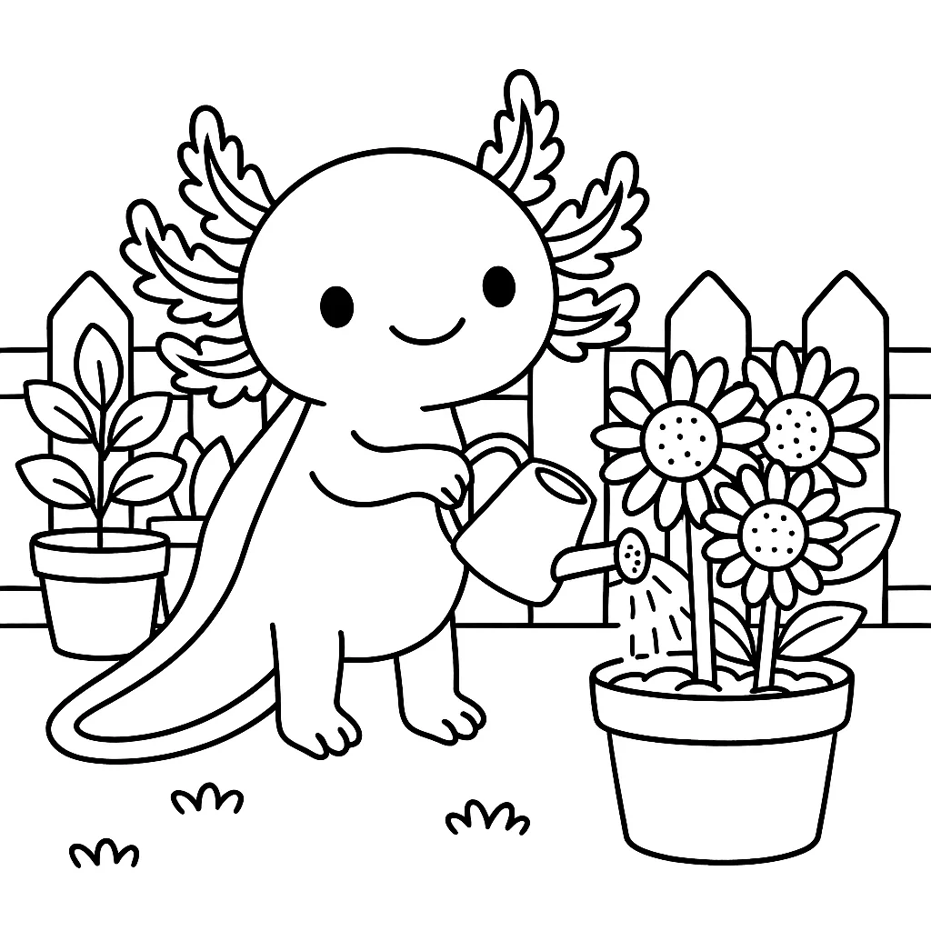 Axolotl in the Garden