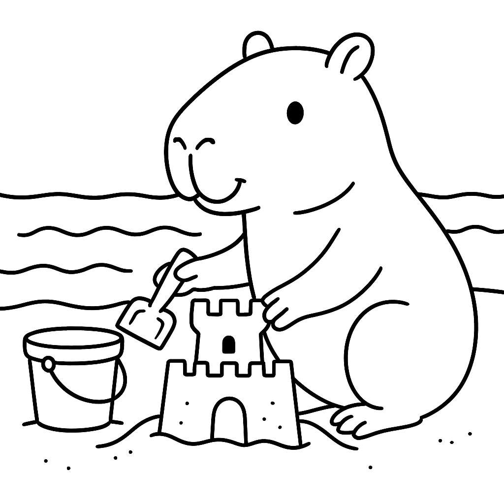 Capybara at the Beach