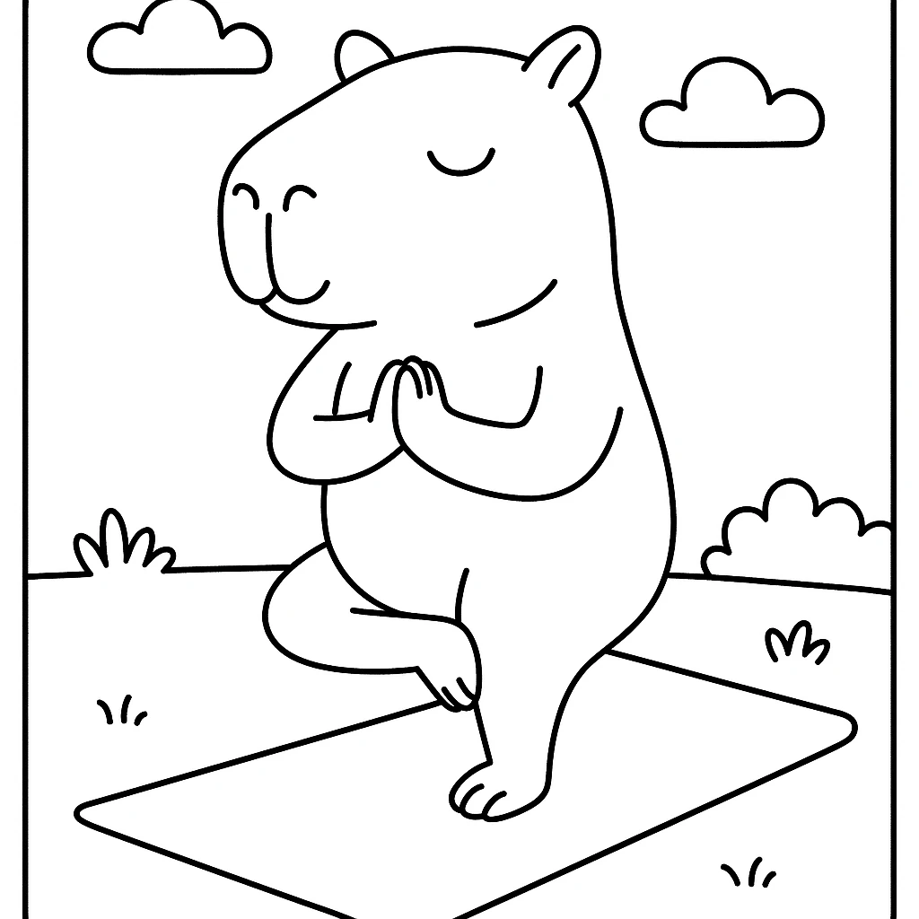 Capybara Doing Yoga