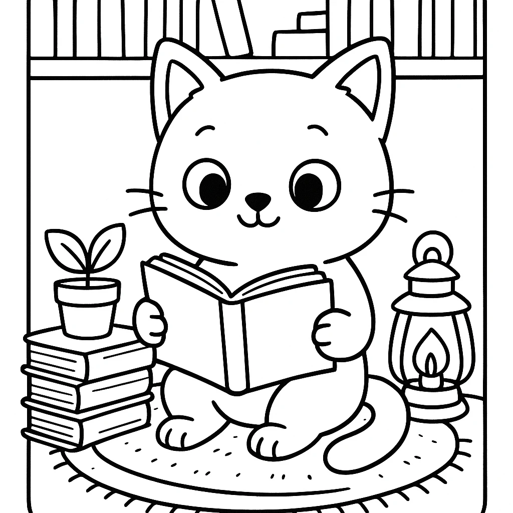 Cozy Cat Bookworm