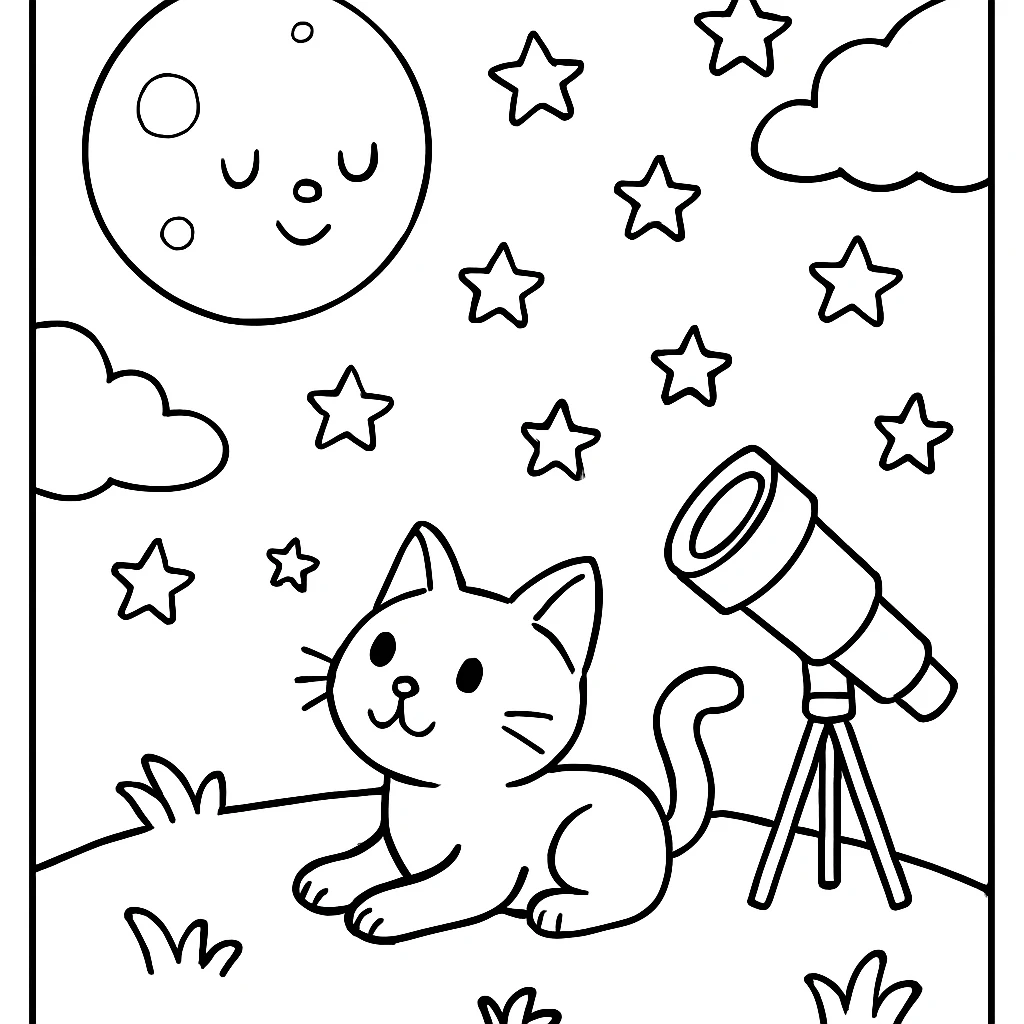 Cat Stargazing