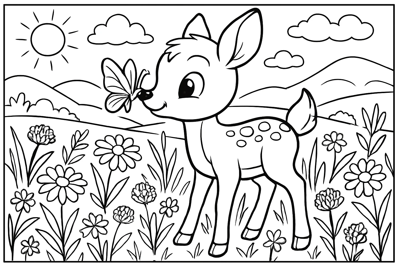 Baby Deer in the Meadow