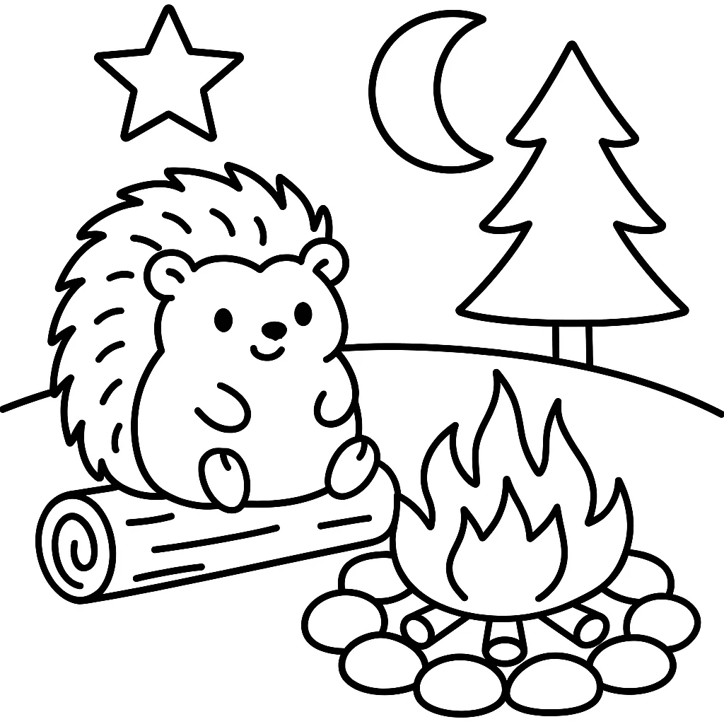 Hedgehog by the Campfire
