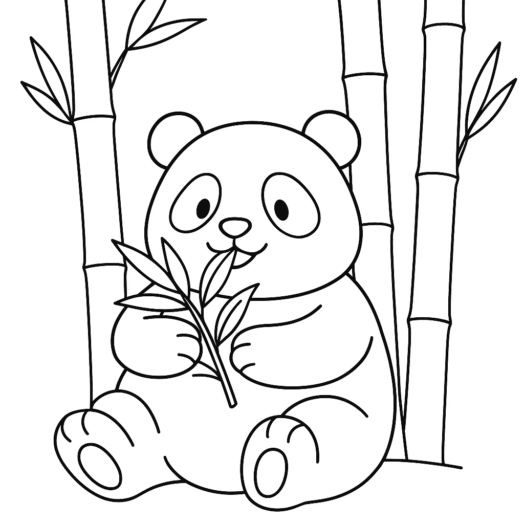 Panda in the Bamboo Forest