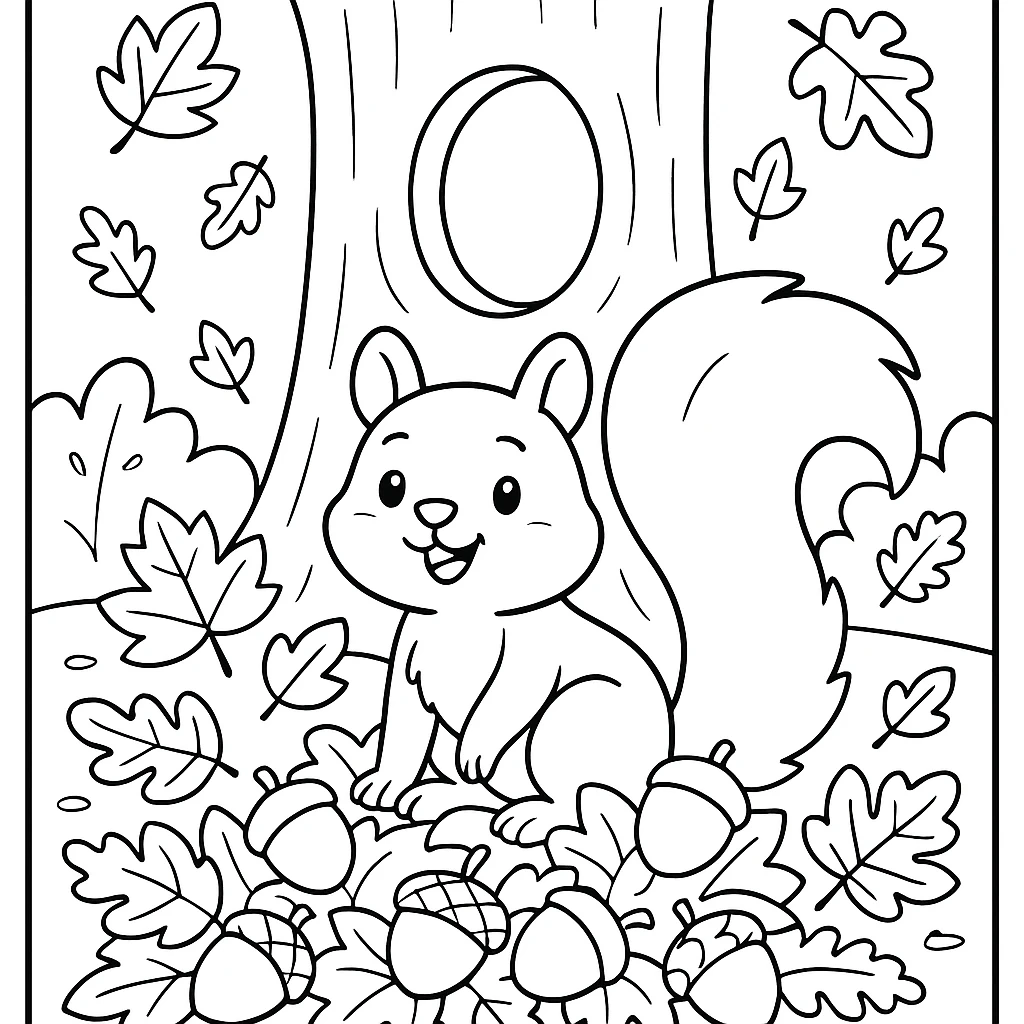 Squirrel's Acorn Harvest