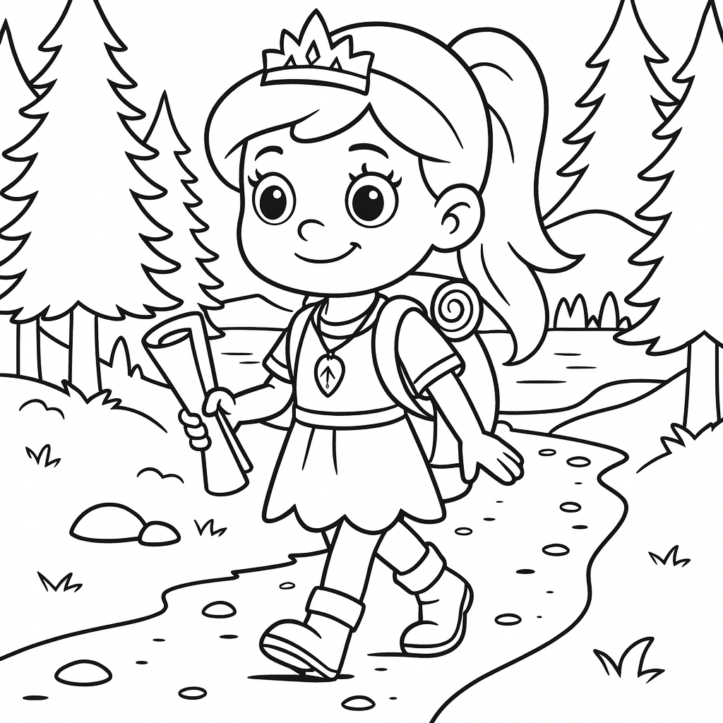Princess Willow walking to the lake