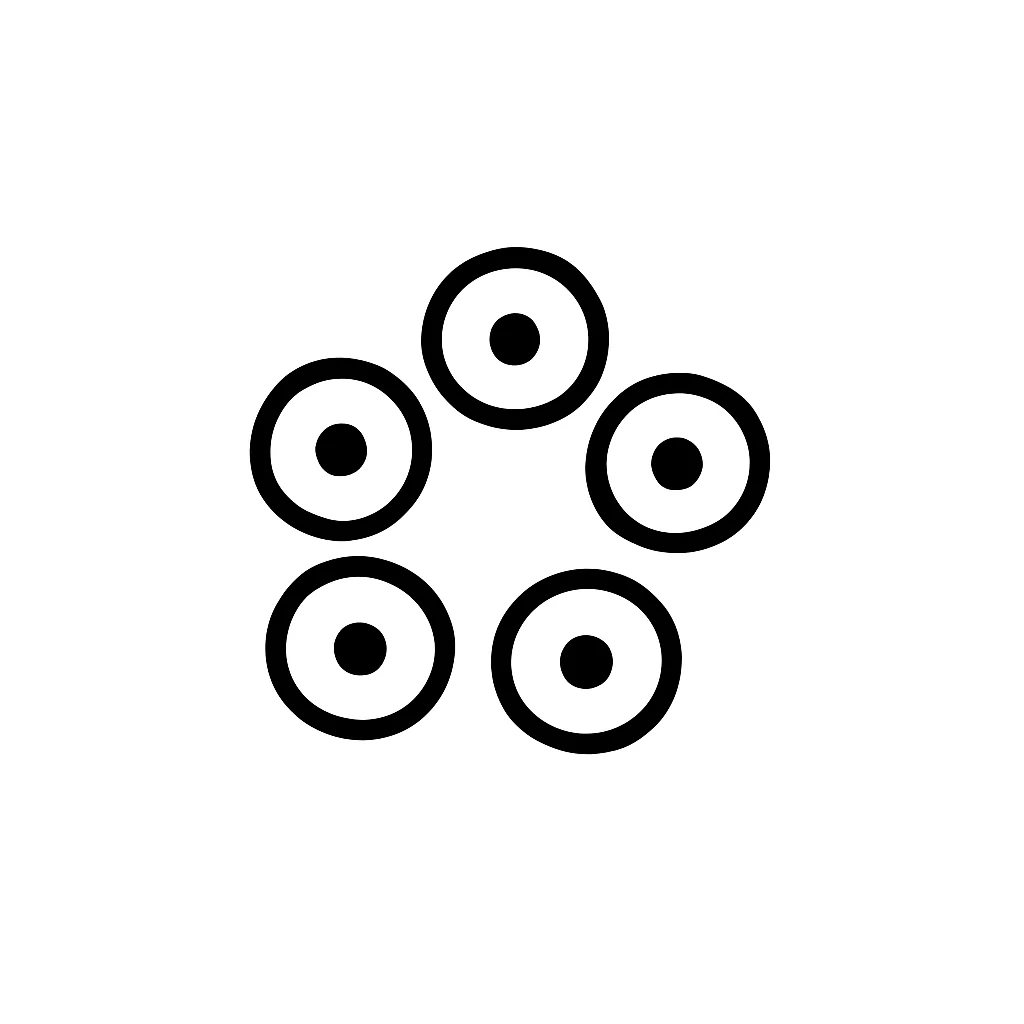 Six tiny eyes