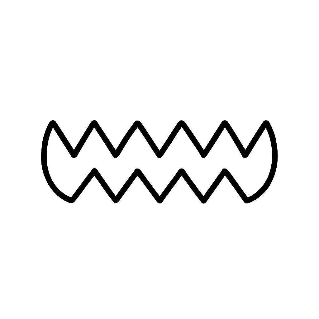 Zigzag mouth