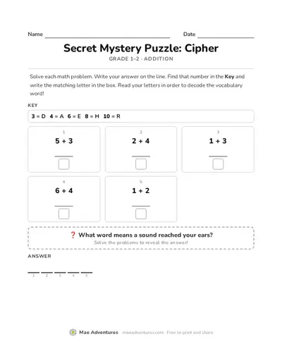 Vocabulary Cipher #3