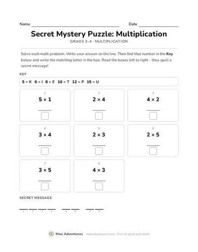 Multiplication puzzle