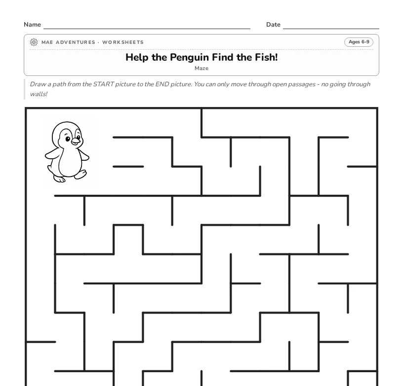 Penguin maze