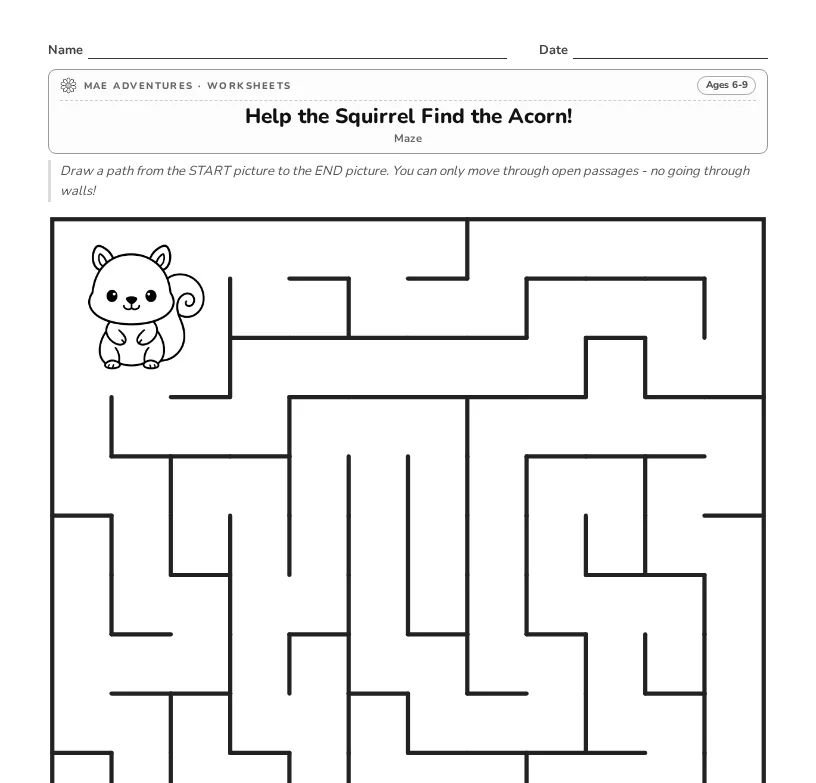 Squirrel maze