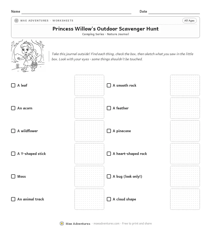 Princess Willow's Outdoor Scavenger Hunt thumbnail