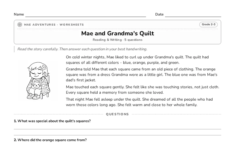 Mae and Grandma's Quilt thumbnail