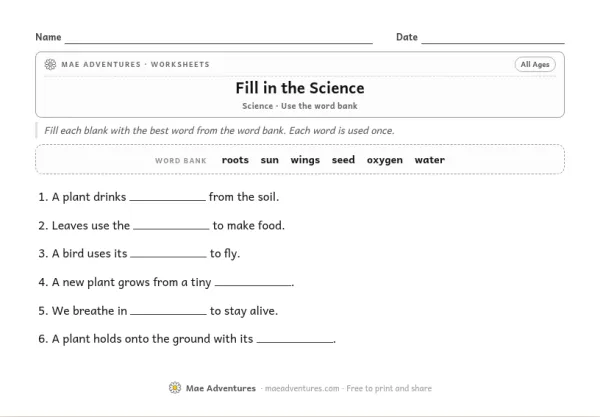 Fill in the science thumbnail
