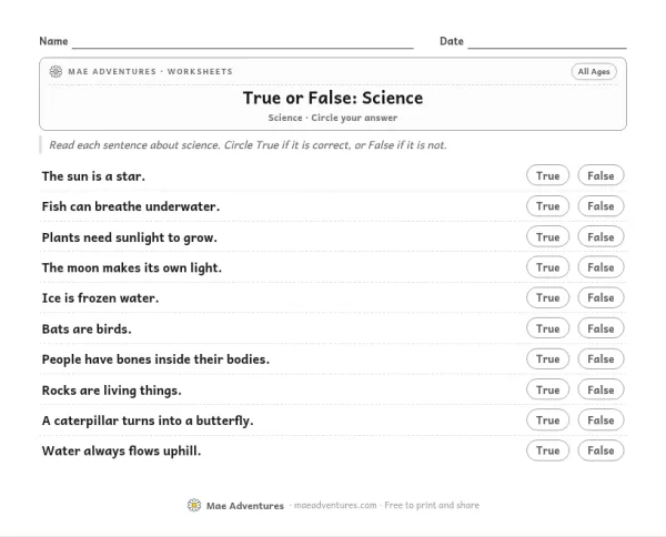 True or false science thumbnail