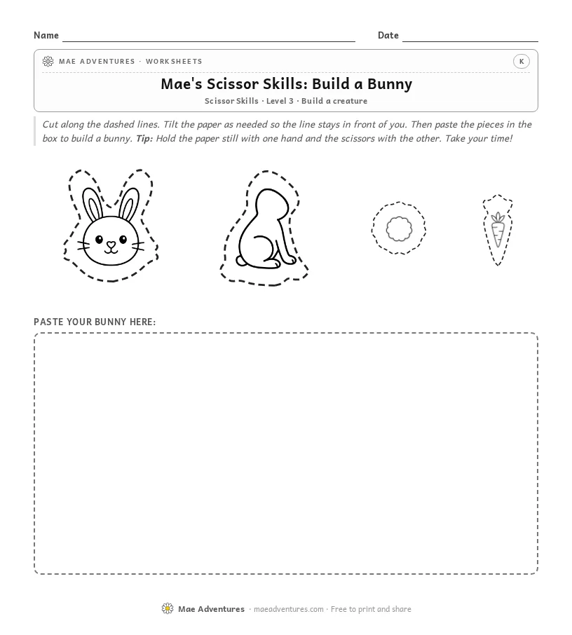 Mae's Scissor Skills: Build a Bunny thumbnail