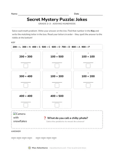 Big numbers easy puzzle 5